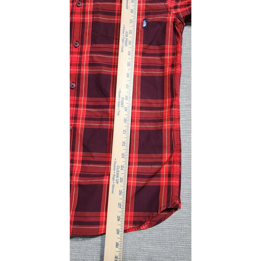 The North Face Plaid Button‎ Front Long Sleeve Shirt Mens Small